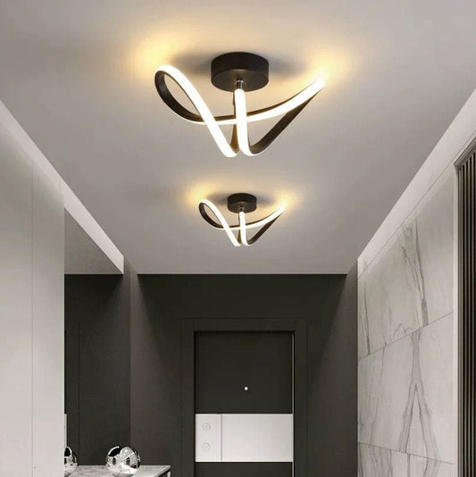 LED LED Vertex Pulse, 24W, вълнообразна, студена/гореща/неутрална светлина, черна