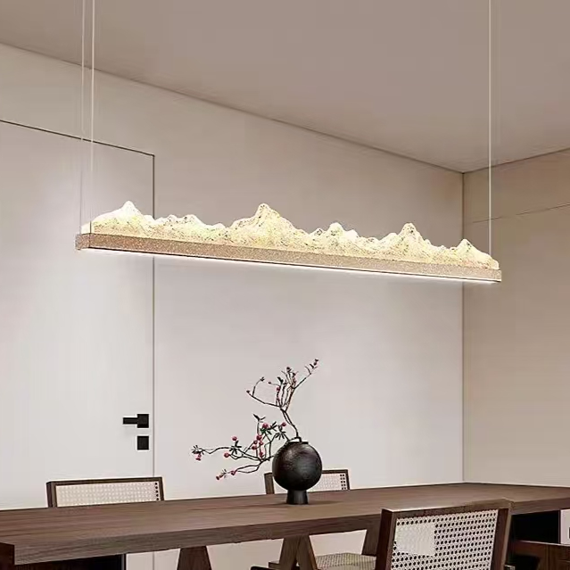 LED полилей, окачен с дистанционно управление на Mathias 27W, студена/гореща/неутрална светлина, нестабилна, регулируема височина, злато