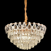 Cymandier Crystal Windsor Elegance 6x E14, диаметър 49 cm, лъскаво злато, регулируема височина