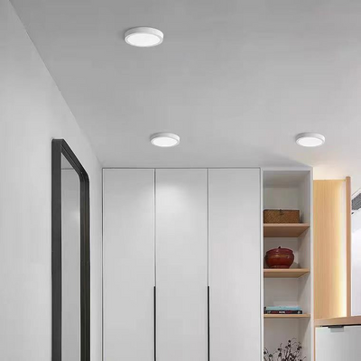 Кръгла LED плафониера, 24W, 17cm, 6000K, бял метал - студена светлина