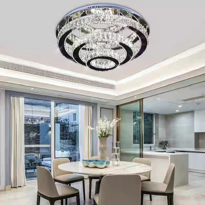 Кристален LED полилей LLC151/500CH, 64W, 3 елемента, студена/топла/неутрална светлина, димируем, блестящ хром