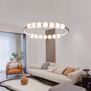 Суспендиран Lustra LED Acril Nova 57W с дистанционно управление, Beotal, 3000K/4000K/6000K, злато, метал и акрил