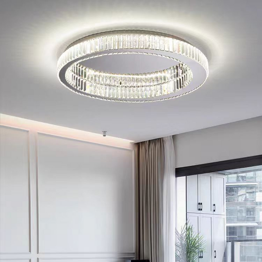 LED полилей с дистанционно управление и кристал VERTUS 31W, 50cm, кръг, студена/топла/неутрална светлина, димируем, хром LED полилей с дистанционно управление Default Title Alessandro Design