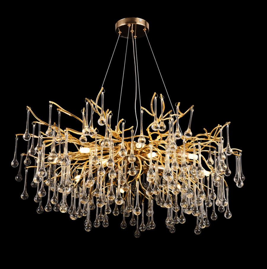 Crystal Chandelier Waltz Rhapsody, 9x G9, злато, 60 см, регулируема височина