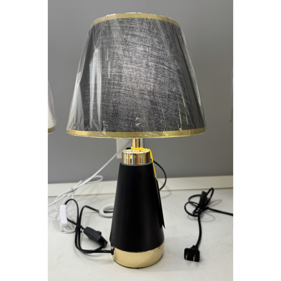 Veioza VZ210BK, 1x E27, метал и текстил, черно и златно