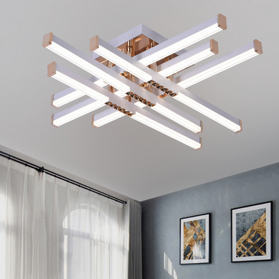 LED полилей с дистанционно управление LT178/6WH, 84W, 6 елемента, студена/топла/неутрална светлина, димируем, бял