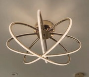 LED полилей с дистанционно управление Мария, 6 елемента, 63W, гореща/студена/неутрална светлина, недобросъвестно, злато