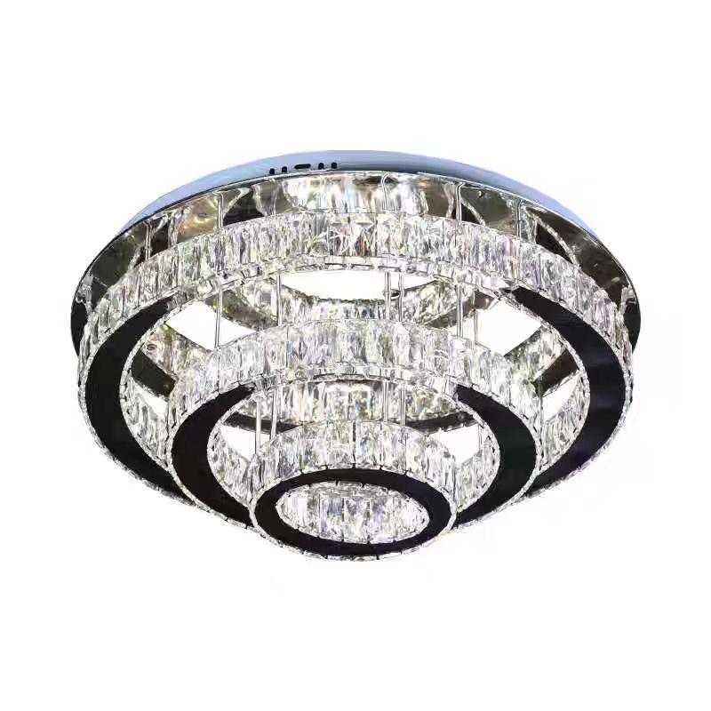 Кристален LED полилей LLC151/500CH, 64W, 3 елемента, студена/топла/неутрална светлина, димируем, блестящ хром