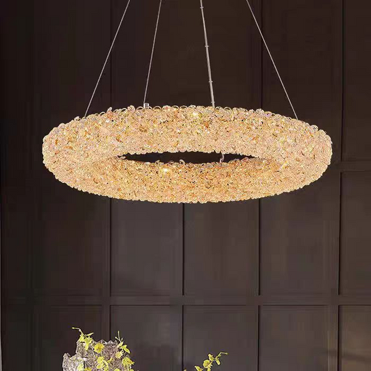 Chandilier Crystal Hohenzollern Magno, 33W, гореща/студена/неутрална светлина, диаметър 66 см, злато, регулируема височина