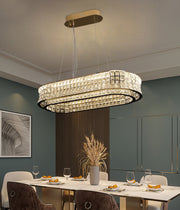 LED полилей LLC130/1CH, кристал и метал, 31 W, 1 кръг, възможност за димиране, регулируема височина, студена/топла/неутрална светлина, луксозно осветление