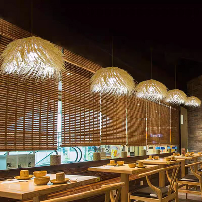 Винтидж сламен полилей LV811, 1xE27, рустик, 100 см