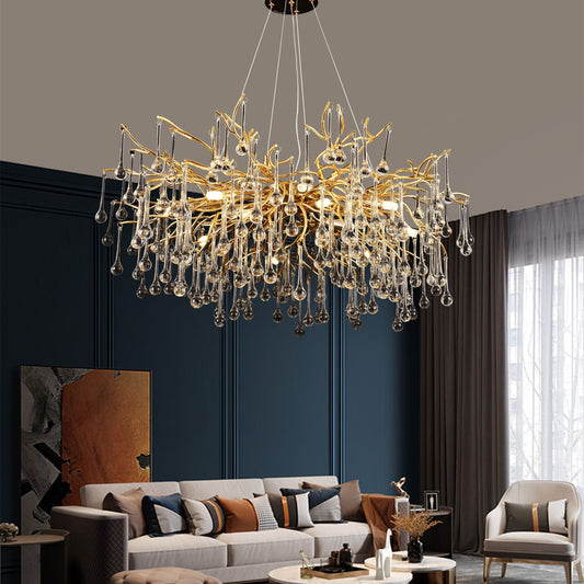 Crystal Chandelier Waltz Rhapsody, 9x G9, злато, 60 см, регулируема височина
