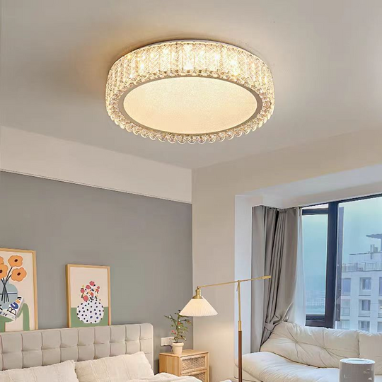 LED полилей с дистанционно управление и кристал LLC152/500CH 59W, 50cm, кръг, студена/топла/неутрална светлина, димируеми, блестящи хромирани LED полилеи с дистанционно управление Заглавие по подразбиране Alessandro Design