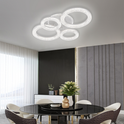 LED LED LED LED с дистанционно управление, 75W, 3000K/4000K/6000K, химируем, бял, кристали