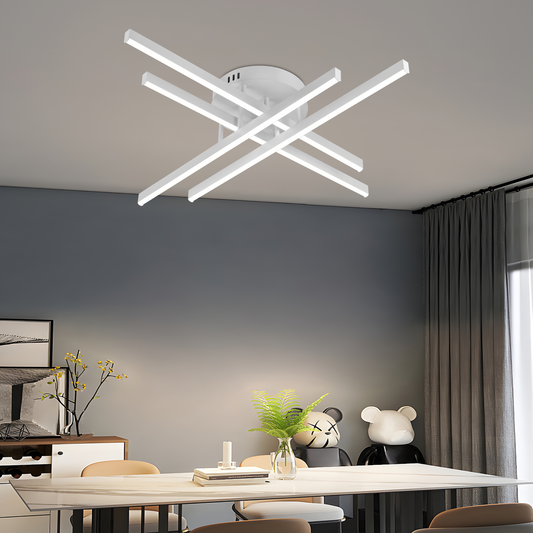 LED полилей с GIO дистанционно управление, 43W, 4 елемента, студена/неутрална светлина/неутрална, бяла, бяла