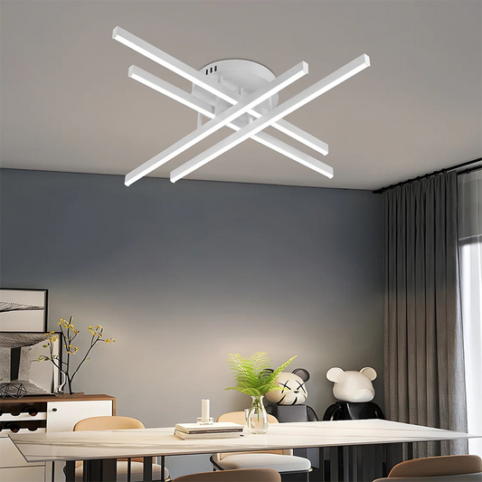 LED полилей с дистанционно управление GIO, 54 W, 4 елемента, студена/хладна/неутрална светлина, димируем, бял