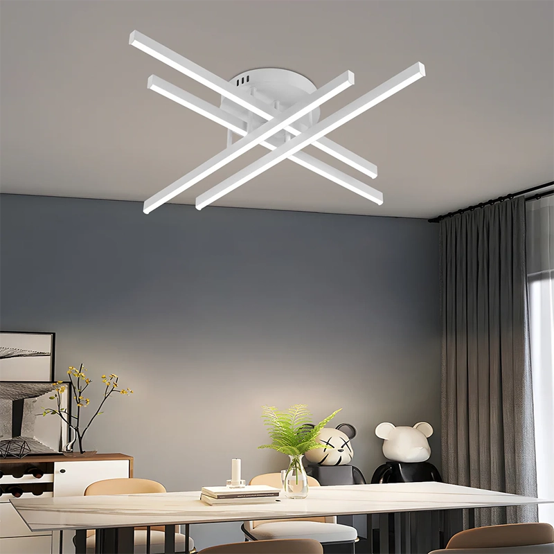 LED полилей с дистанционно управление GIO, 54 W, 4 елемента, студена/хладна/неутрална светлина, димируем, бял