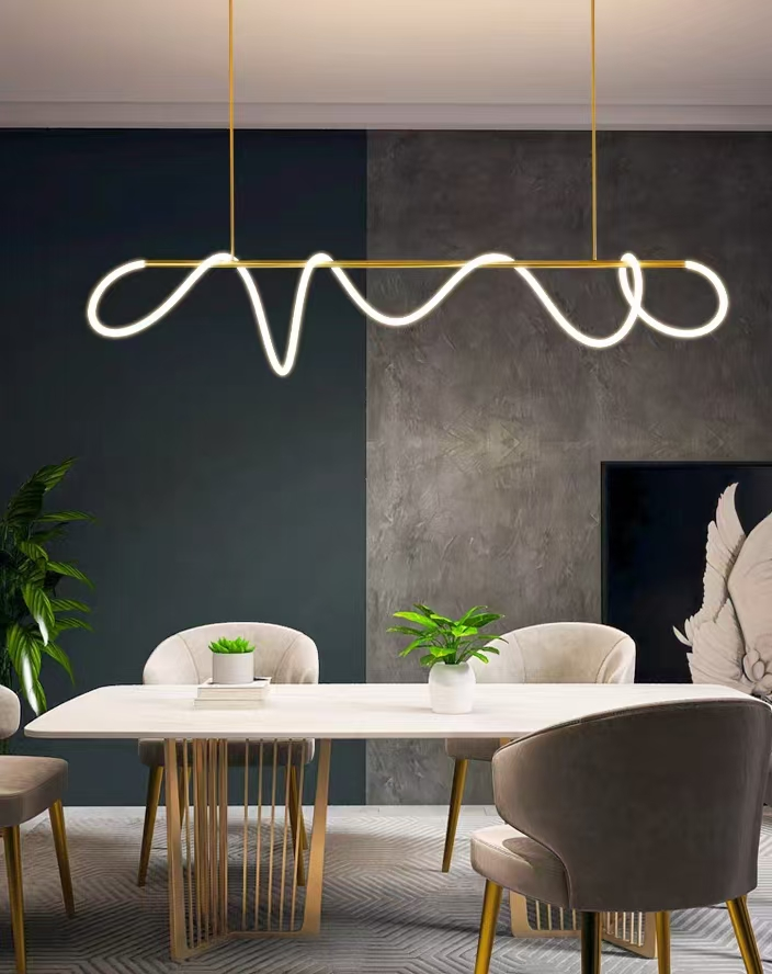 Lustra Suspended LED Acril Elara 96W с дистанционно управление, Beotal, 3000K/4000K/6000K, злато