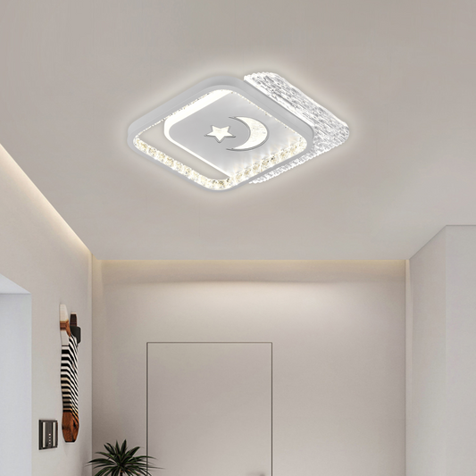 LED LED Nyxora Quadro, 36W, 2 квадрата, студена/гореща/неутрална светлина, черно