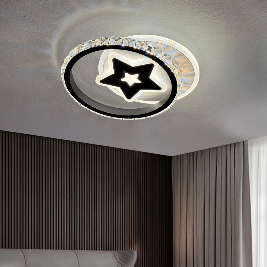 Прилагайте LED Hadley 24W черно бяло