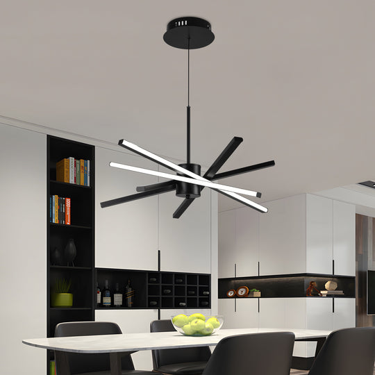 LED полилей с дистанционно управление LT176/5BK, 69W, 5 елемента, студена/топла/неутрална светлина, димируем, черен, регулируема по височина LED полилей с дистанционно управление Заглавие по подразбиране Alessandro Design