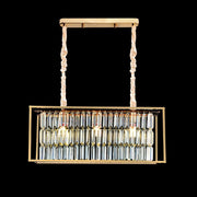 Кристален полилей, CC1676/650X200GD, 3xE14, блестящо злато, регулируема височина, метал и кристал