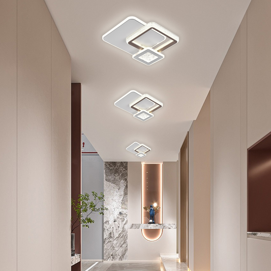 LED LED NYXORA 51W, 3 квадрата, студена/гореща/неутрална светлина, черно