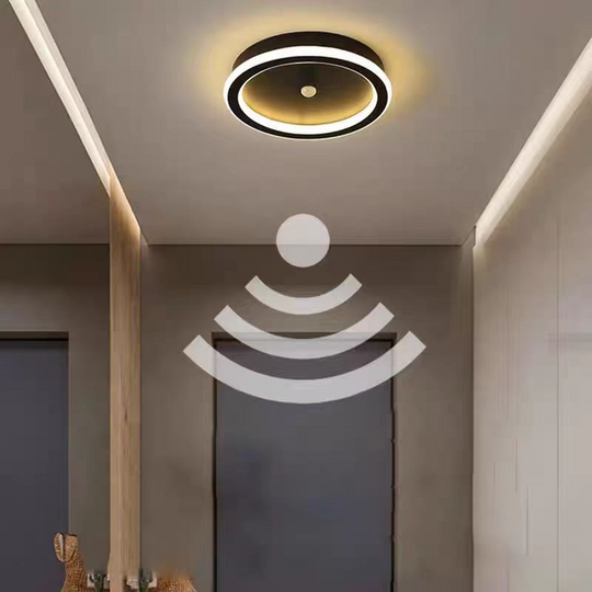 LED полилей със сензор за движение PS500BK, 28W, студена/топла/неутрална светлина, черни LED полилеи Заглавие по подразбиране Alessandro Design