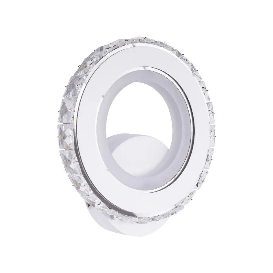 Нанесете LED Borandis 20W, бяло с хром, акрил и кристал, студена/гореща/неутрална светлина