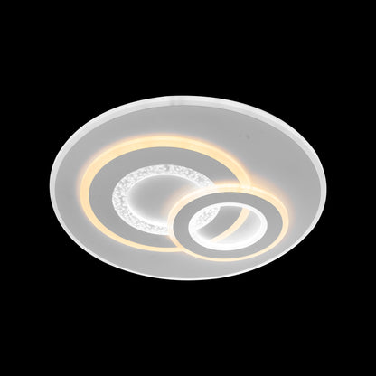 Lustra LED cu Telecomanda Remo, 200W, Alb, Acril, Dimabila