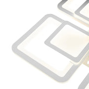 LED полилей със сусамово дистанционно управление, 77W, 4 квадрата, студена/гореща/неутрална светлина, нестабилна, бяла