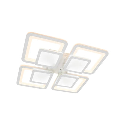 LED полилей със сусамово дистанционно управление, 77W, 4 квадрата, студена/гореща/неутрална светлина, нестабилна, бяла