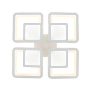 LED полилей със сусамово дистанционно управление, 77W, 4 квадрата, студена/гореща/неутрална светлина, нестабилна, бяла