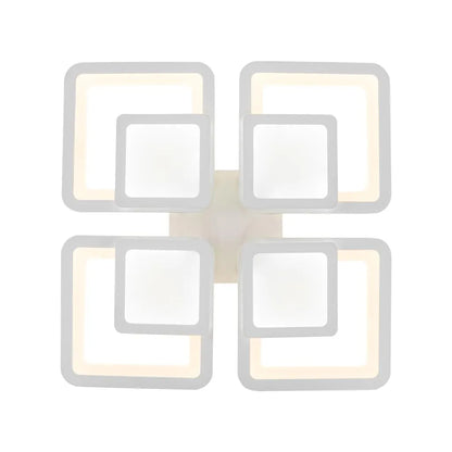 LED полилей със сусамово дистанционно управление, 77W, 4 квадрата, студена/гореща/неутрална светлина, нестабилна, бяла