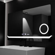 Правоъгълно светодиодно огледало, 80x60см, дефиниция Motionglow Marcello, система за инвалидиране, часовник и термометър, козметично увеличение
