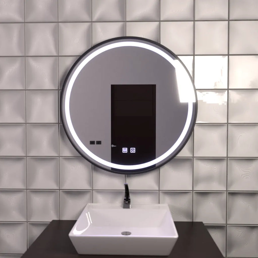 60см кръгло LED огледало, Lucea Touch, система за размразяване на размразяване,