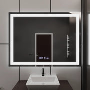 Правоъгълно светодиодно огледало, 100x75см, verite motionglow marcello, система за дефиниране, часовник и термометър, подразбиращ се
