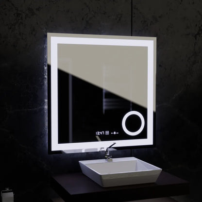 Огледален светодиоден правоъгълен 80x80cm Souverain Motionglow Marcello Dishalic Clock System & Wolf Thermometer