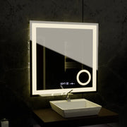 Правоъгълно светодиодно огледало, 80x80см, Souverain Motionglow Marcello, заместник -система, часовник и термометър, козметична лупа, подразбираща се