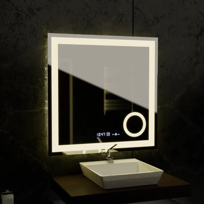 Огледален светодиоден правоъгълен 80x80cm Souverain Motionglow Marcello Dishalic Clock System & Wolf Thermometer