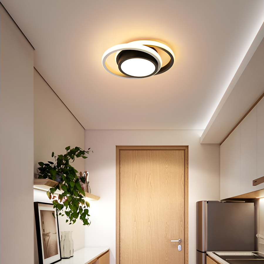 Cecico LED полилей, 18W, 3 кръга, студена/гореща/неутрална светлина, бяла/черна, метална