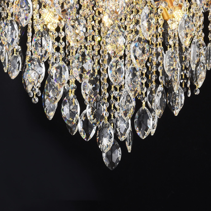 Кристален полилей Fiamma, 6x E14, диаметър 45 cm, злато