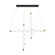 Окачен акрилен LED полилей LT761/3GD, светлина 3000/4000/6000K, бял, регулируема височина