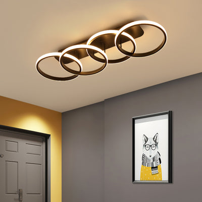 LED LED Lust Elio, 24W, 4 кръга, студена/гореща/неутрална светлина, черно черно