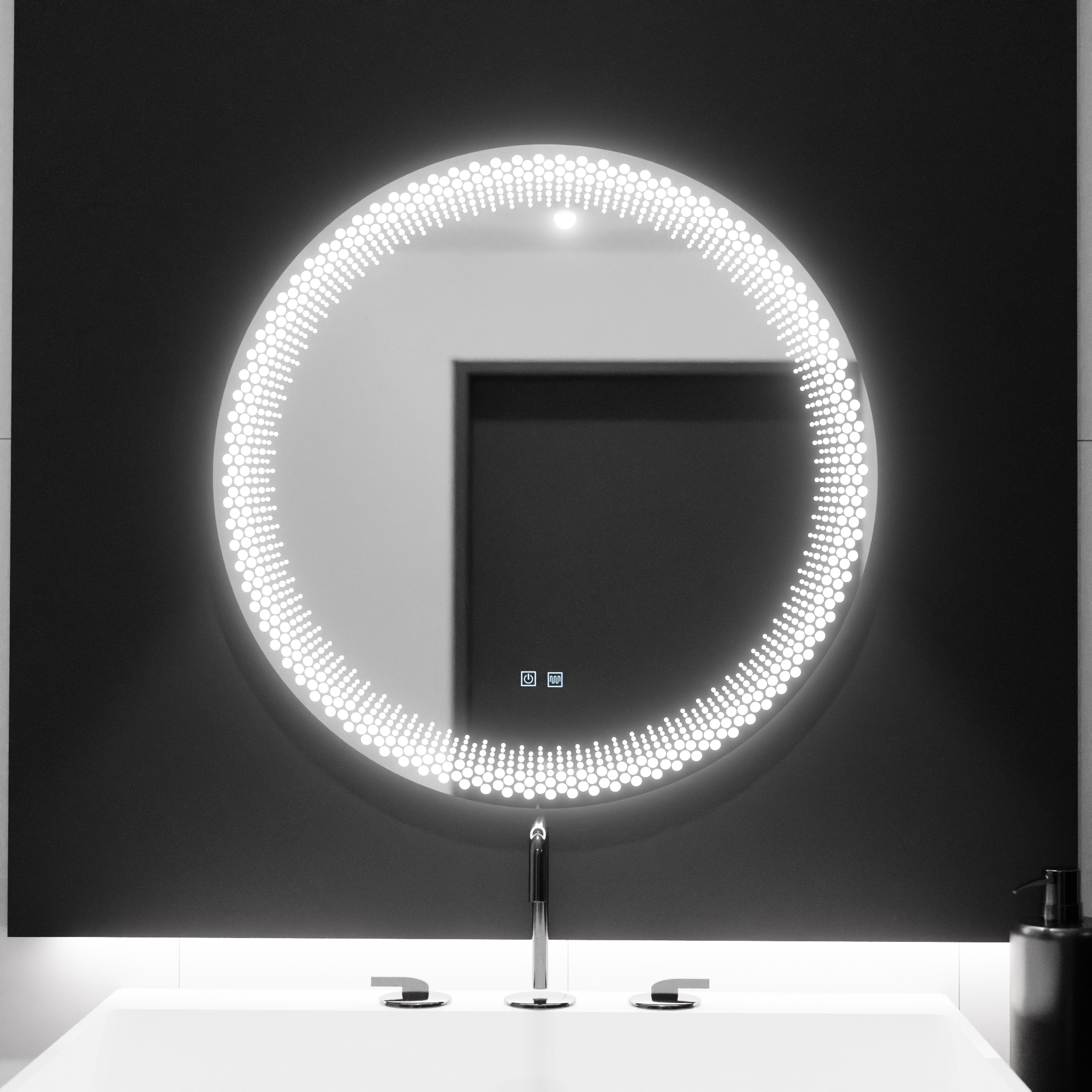 60см кръгло LED огледало - Stellaire Touch System Неизвестно деактивиране