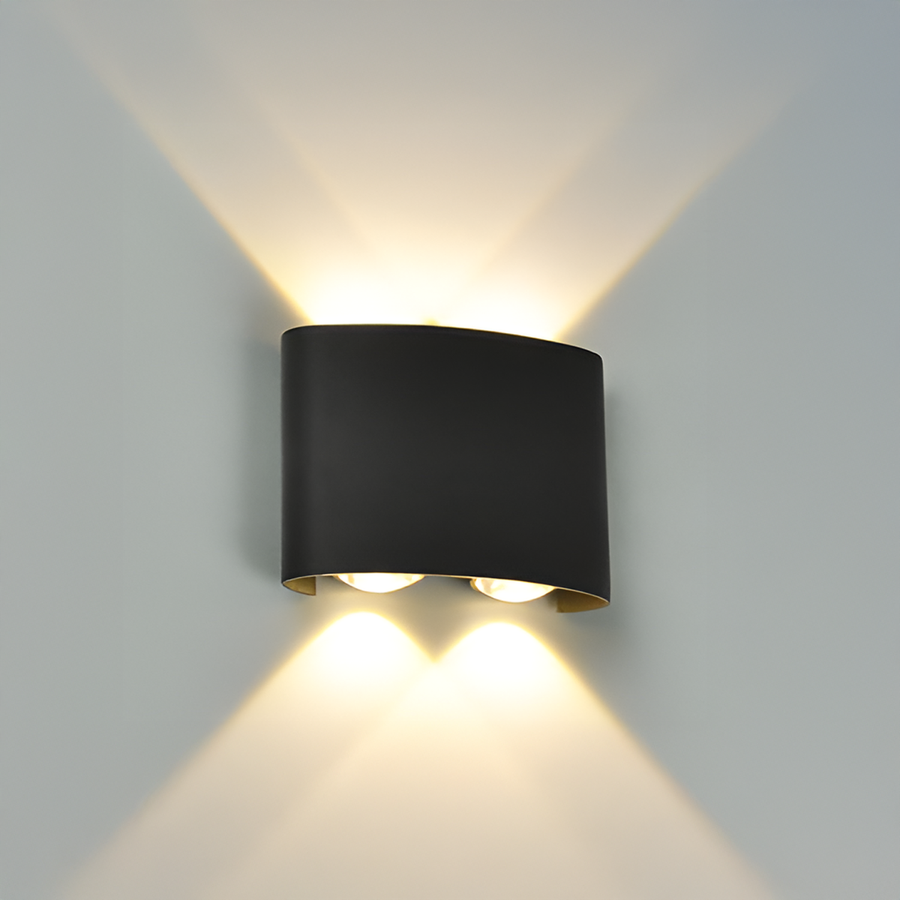 Fantasis Прилагайте външен и интериорен светодиод, 4 източника x 1W, IP65, Metallic, Black, 3000K