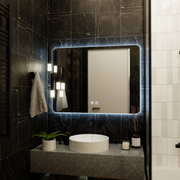 ARTEA Сензорно правоъгълно LED огледало, 80X60cm, система против запотяване, димиране, състезателна светлина 6000K