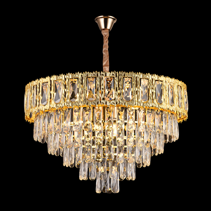 Belvedere Magno 8xe14 Кристален полилей, диаметър 60 см, гланцово злато, регулируема височина