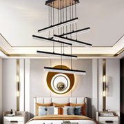 Висящ кристален LED полилей LT181/6BK, 84W, светлина 3000/4000/6000K, черен, регулируема височина