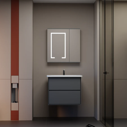 Комплект мебели за мебели в банята Santorini, 60x50см, 2 парчета, сиво и бяло